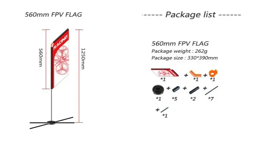 Гоночные ворота LDARC 500мм/76 – обзор и цена Drone Racing Flag